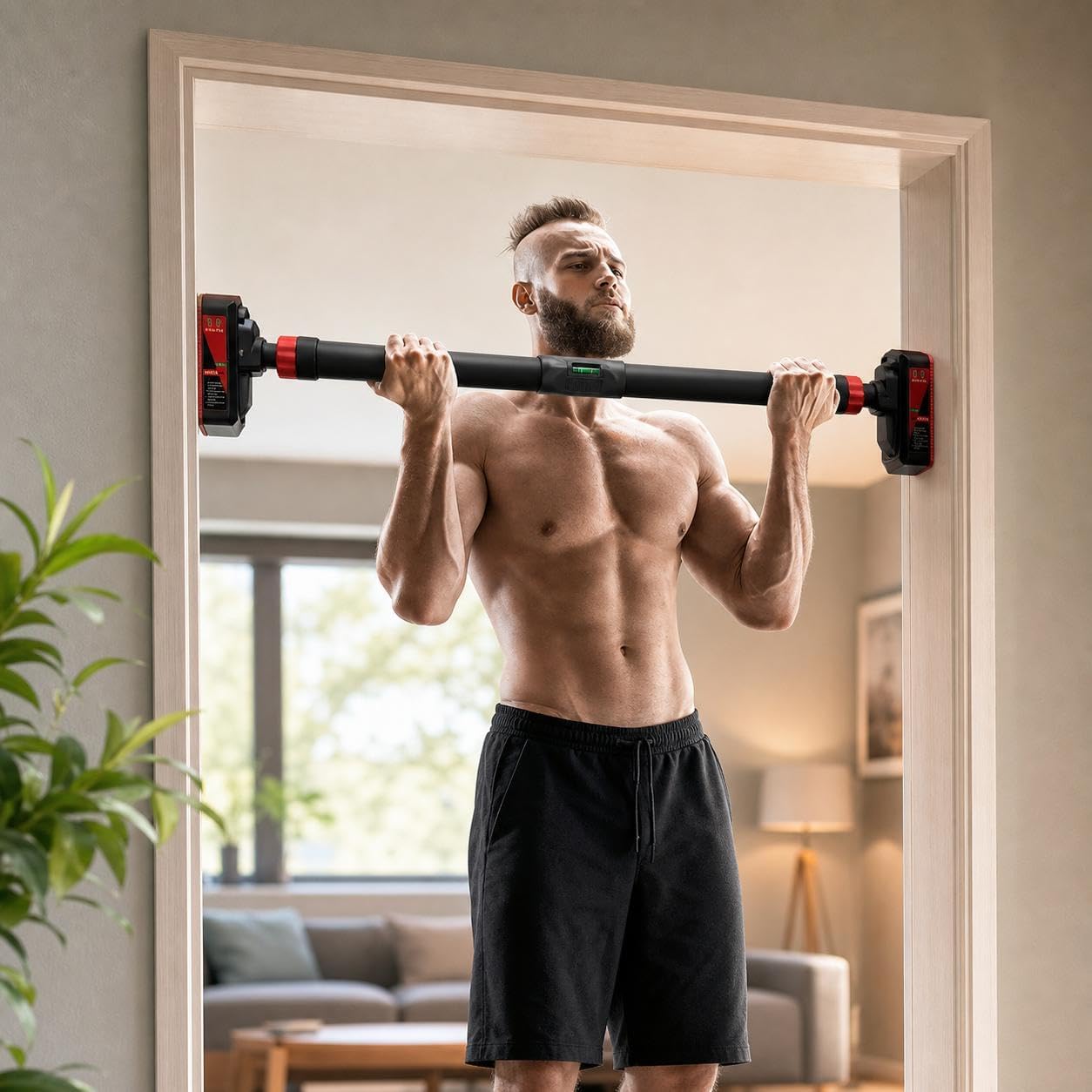Leg Home Gym Workout - Barre de traction pour porte, barre