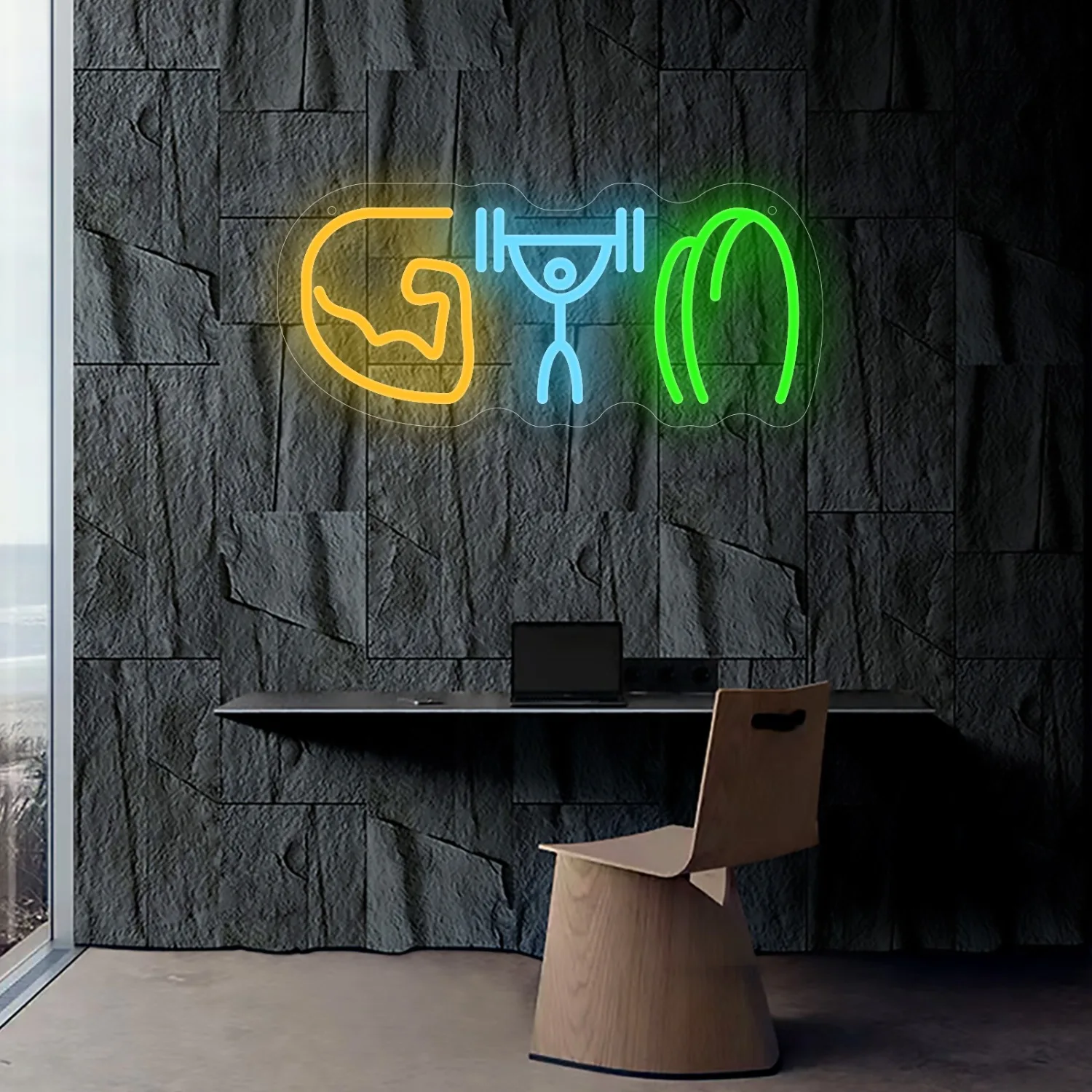 Enseigne néon de salle de spor - Home Gym Neon Sign avis et prix