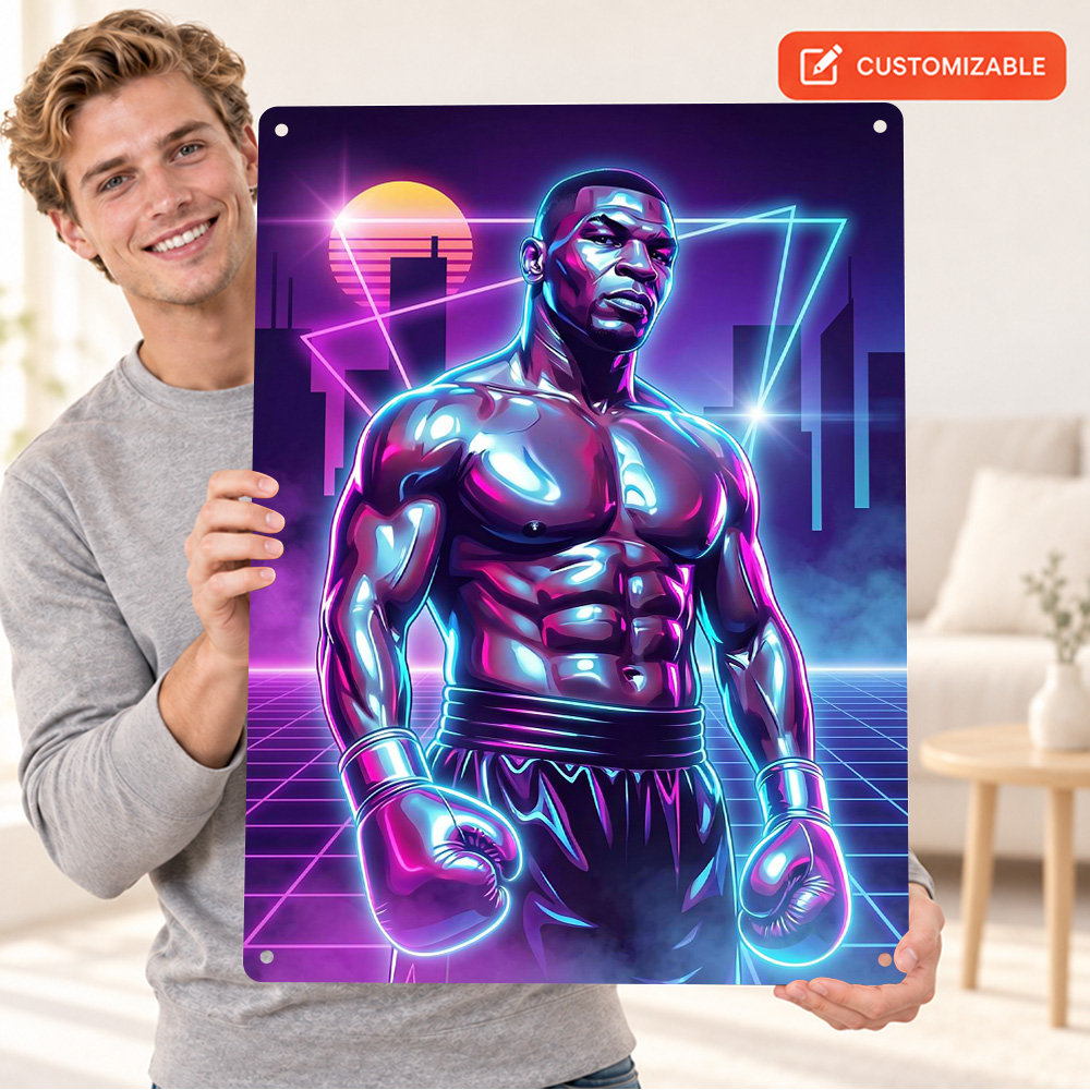 Affiche en métal texturé avec  - Home Gym Neon Sign avis et prix